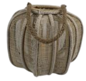 DKD Home Decor Portavelas de Fibra de Banana Natural