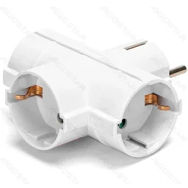 Aigostar Enchufe de conversión alemán 1 a 3 16A vertical blanco