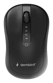 Gembird MUSW2-4B-01 Ratón Inalámbrico de Modo Dual, 1600 DPI, Negro