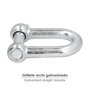 WOLFPACK LINEA PROFESIONAL Grillete Recto Galvanizado 11 mm 7/16 de Uso Doméstico