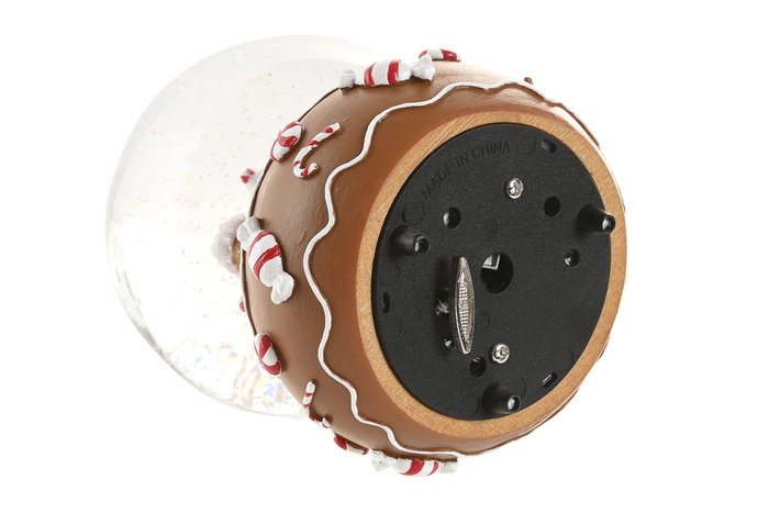 DKD Home Decor Bola Musical Navidad Fantasia Multicolor Resina Cristal 10 x 10 x 14 cm (4 Unidades)