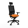 PIQUERAS Y CRESPO Silla de oficina Horna Naranja y Negro