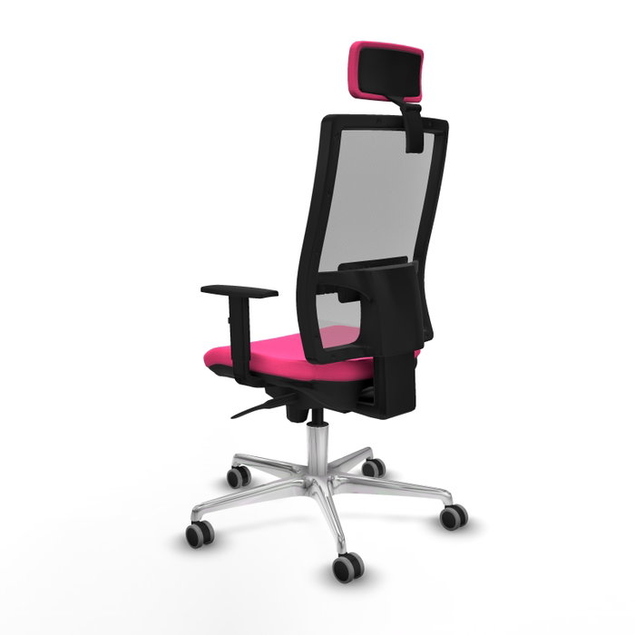 PIQUERAS Y CRESPO Silla de oficina Horna Rosa y Gris