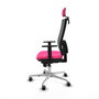 PIQUERAS Y CRESPO Silla de oficina Horna Rosa y Gris