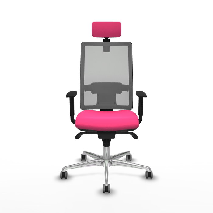 PIQUERAS Y CRESPO Silla de oficina Horna Rosa y Gris