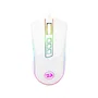 Redragon M711W Cobra Ratón Gaming RGB Blanco, Sensor PAW3327 12400 DPI, 7 Botones Programables, Cable 1.8m USB Tipo C, Ergonómico para PC