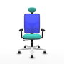 PIQUERAS Y CRESPO Silla de oficina Motilla Sincro/Traslack Turquesa y Azul