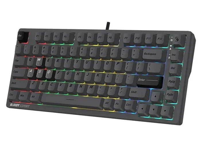 A4-Tech Bloody MS76 BLMS Teclado Gaming Magnético Gris 75%