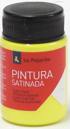 La Pajarita Pack de 6 botes de pintura satinada amarillo limón 35 ml