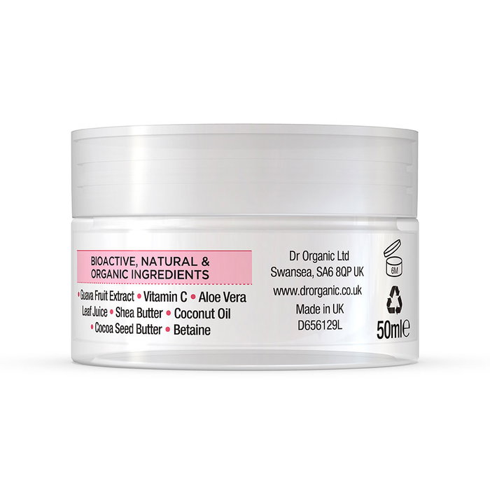 Dr. Organic Gel Hidratante Facial de Guayaba con Vitamina C 50 ml - Para Todo Tipo de Pieles - Vegano