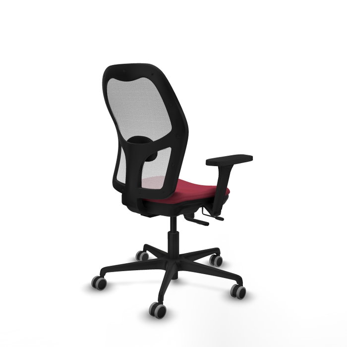 PIQUERAS Y CRESPO Silla de oficina Jorquera con mecanismo Sincro/Traslack, Granate y Blanco PIQUERAS Y CRESPO Silla de oficina Jorquera con mecanismo Sincro/Traslack, Granate y Blanco