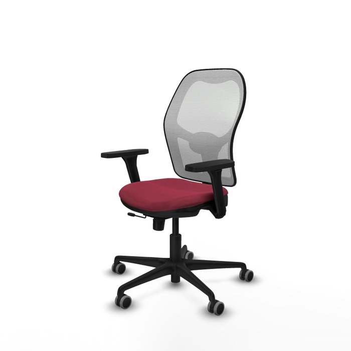 PIQUERAS Y CRESPO Silla de oficina Jorquera con mecanismo Sincro/Traslack, Granate y Blanco PIQUERAS Y CRESPO Silla de oficina Jorquera con mecanismo Sincro/Traslack, Granate y Blanco