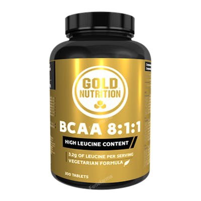 Goldnutrition Bcaa 8:1:1 200 Comprimidos Aminoácidos Esenciales para Síntesis Muscular Goldnutrition Bcaa 8:1:1 200 Comprimidos Aminoácidos Esenciales para Síntesis Muscular