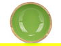 Giftdecor Plato Hondo Madera Mango Verde 20 cm (Set de 12)