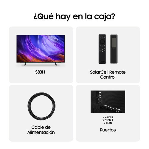 Samsung TV 65 pulgadas OLED S83H 4K Vision AI Smart TV (2026)