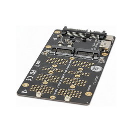 DeLOCK Convertidor M.2 Key M NVMe SSD a OCuLink SFF-8612 y M.2 Key B SATA SSD a SATA