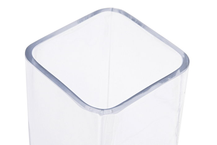 DKD Home Decor Jarrón de Cristal Transparente 10,5x10,5x30 cm