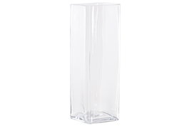 DKD Home Decor Jarrón de Cristal Transparente 10,5x10,5x30 cm