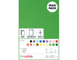 Innspiro Goma EVA verde claro láminas 20x30cm x 2mm 20u