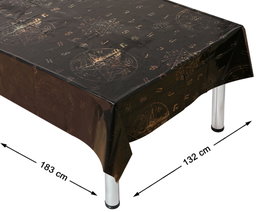 Atosa Mantel Decorativo Rectangular con Símbolos Ouija y Pentáculos 183 x 132 cm