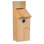 Kerbl Casa para Pájaros Kit para Ensamblar Madera Natural Tapa Plegable con Percha Dimensiones 36x12x14cm