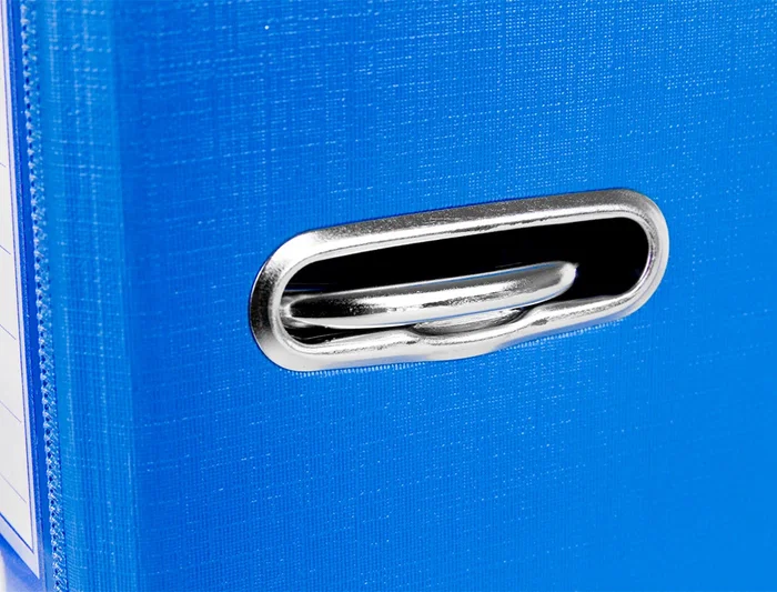 Liderpapel Archivador de Palanca Folio Documenta Forrado PVC Rado con Compresor Metálico y Ollao Lomo 52 mm Azul
