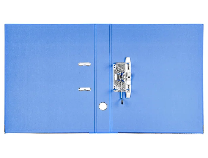 Liderpapel Archivador de Palanca Folio Documenta Forrado PVC Rado con Compresor Metálico y Ollao Lomo 52 mm Azul
