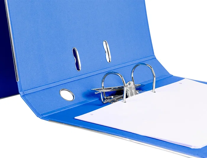 Liderpapel Archivador de Palanca Folio Documenta Forrado PVC Rado con Compresor Metálico y Ollao Lomo 52 mm Azul