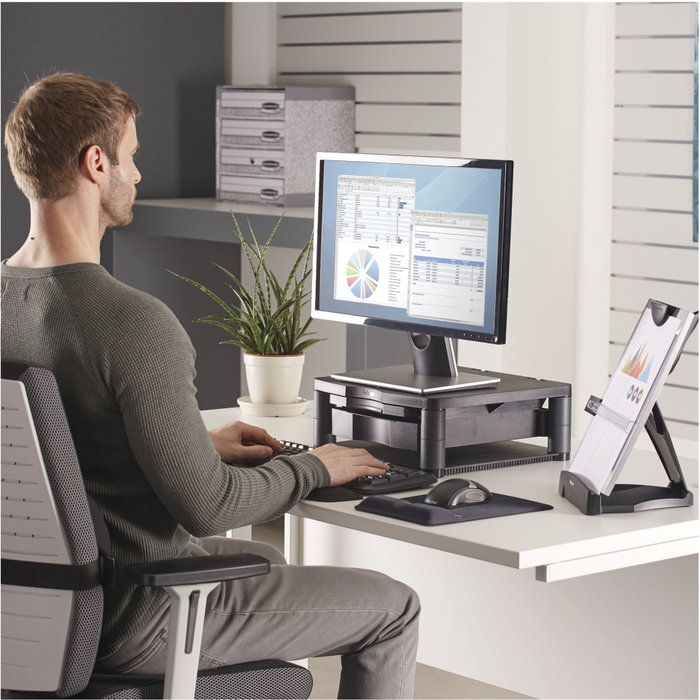 Fellowes Soporte para Monitor Plus Ajustable Grafito Fellowes Soporte para Monitor Plus Ajustable Grafito