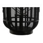 DKD Home Decor Portavelas de Metal y Ratán Negro