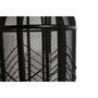 DKD Home Decor Portavelas de Metal y Ratán Negro