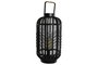DKD Home Decor Portavela Colonial Negro Metal Ratan 25.5 x 25.5 x 46.5 cm