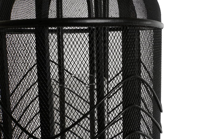 DKD Home Decor Portavela Colonial Negro Metal Ratan 25.5 x 25.5 x 46.5 cm