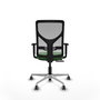 PIQUERAS Y CRESPO Silla de oficina Motilla con mecanismo Sincro/Traslack, Verde y Gris