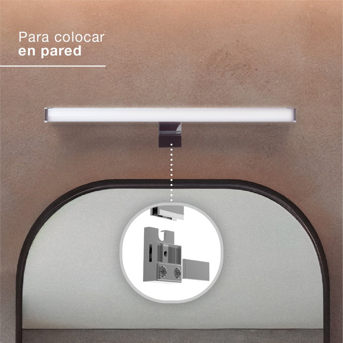 GSC Evolution Aplique baño LED Laksa 12W 6500K IP44 Níquel