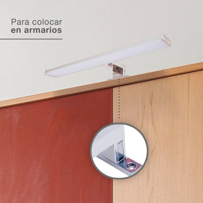 GSC Evolution Aplique baño LED Laksa 12W 6500K IP44 Níquel