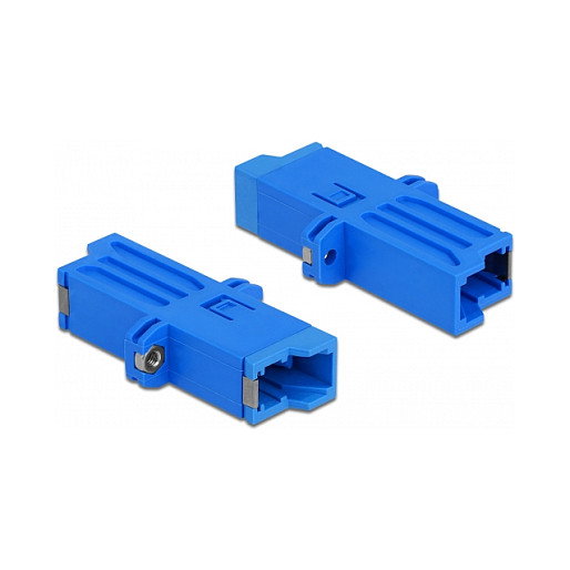 DeLOCK Acoplador de fibra óptica E2000 Simplex hembra a hembra monomodo azul DeLOCK Acoplador de fibra óptica E2000 Simplex hembra a hembra monomodo azul
