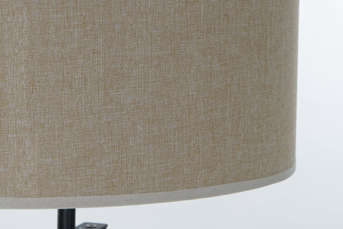 DKD Home Decor Lampara Pie Scandi Natural Beige Madera Poliester 40 x 148 x 40 cm