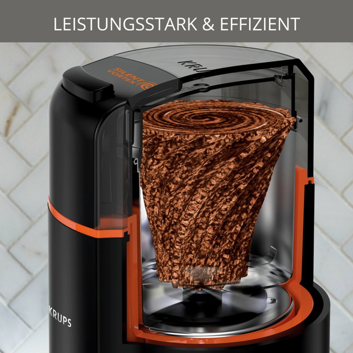 Krups Silent Vortex GX3328 Molinillo de Café Negro Krups Silent Vortex GX3328 Molinillo de Café Negro