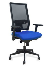 PIQUERAS Y CRESPO Horna Silla de Oficina con Brazos 3D y Mecanismo Sincro, Azul/Negro