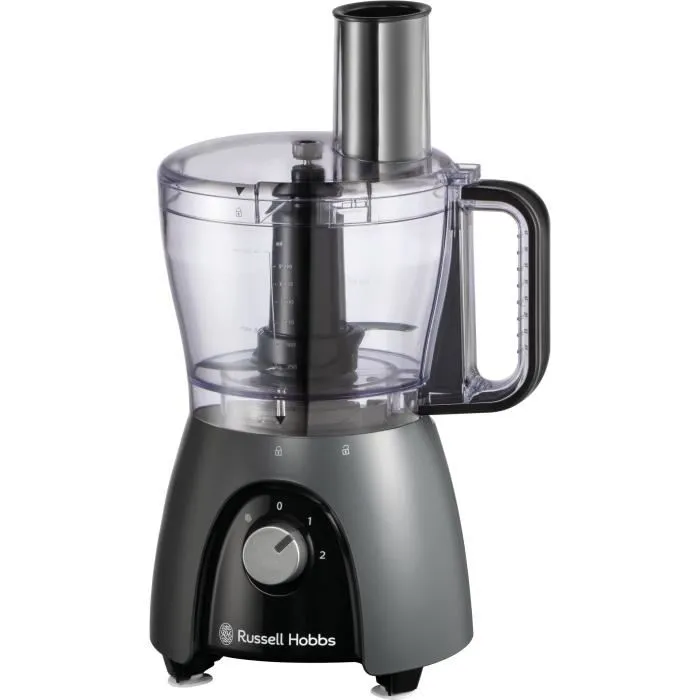 Russell Hobbs Procesador de alimentos RUS5038061162639 Desire Matte Charcoal 600W 2 velocidades + Pulso Negro