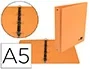 Liderpapel Carpeta de 4 Anillas 25 mm A5 Cartón Forrado PVC Naranja Liderpapel Carpeta de 4 Anillas 25 mm A5 Cartón Forrado PVC Naranja