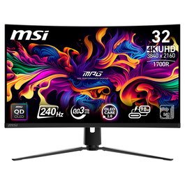 MSI MPG 321CURXDE Monitor Gaming QD-OLED 31.5 pulg 4K 240Hz Curvo (80 cm) Negro