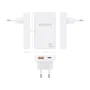 Aisens Cargador de Pared GaN 65W USB-C y USB-A Blanco ASCH-65W2P076-W