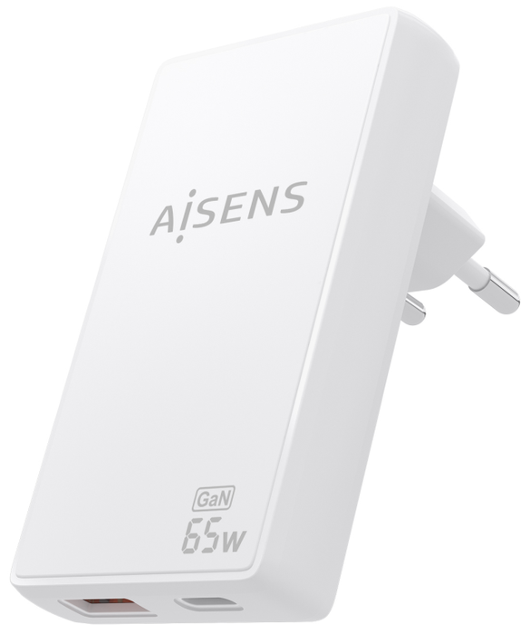 Aisens Cargador de Pared GaN Ultra Delgado 65W Blanco