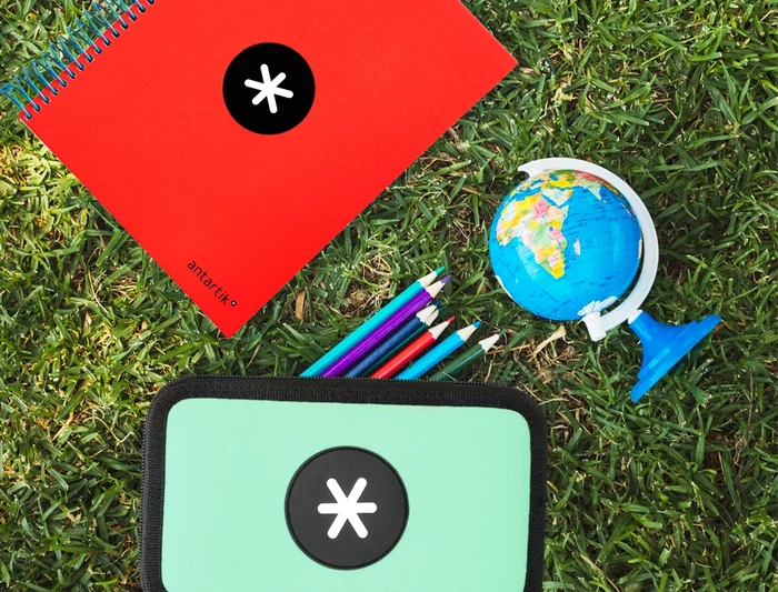 Antartik Plumier Escolar Triple Cremallera Color Menta 36 Piezas