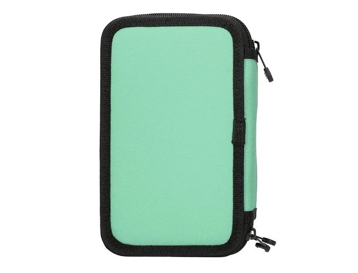 Antartik Plumier Escolar Triple Cremallera Color Menta 36 Piezas