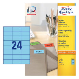 AVERY Zweckform Etiqueta 3449 azul 70,0 x 37,0 mm
