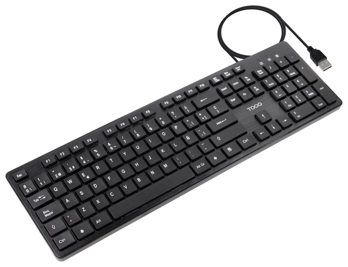 Tooq Teclado Silencioso TQK-2003-B Negro con 105 teclas Tooq Teclado Silencioso TQK-2003-B Negro con 105 teclas