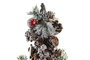 DKD Home Decor Árbol de Navidad Tradicional Rojo Natural Ratan Piñas 19 x 50 x 19 cm
